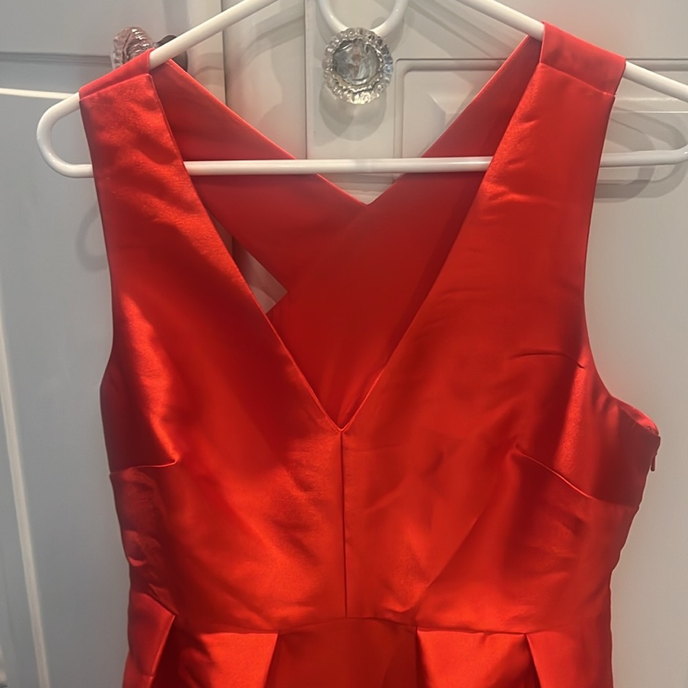 Anthropologie Maeve Parissa Red And Pink Block Holiday Dress Size 8 - Picture 4 of 11